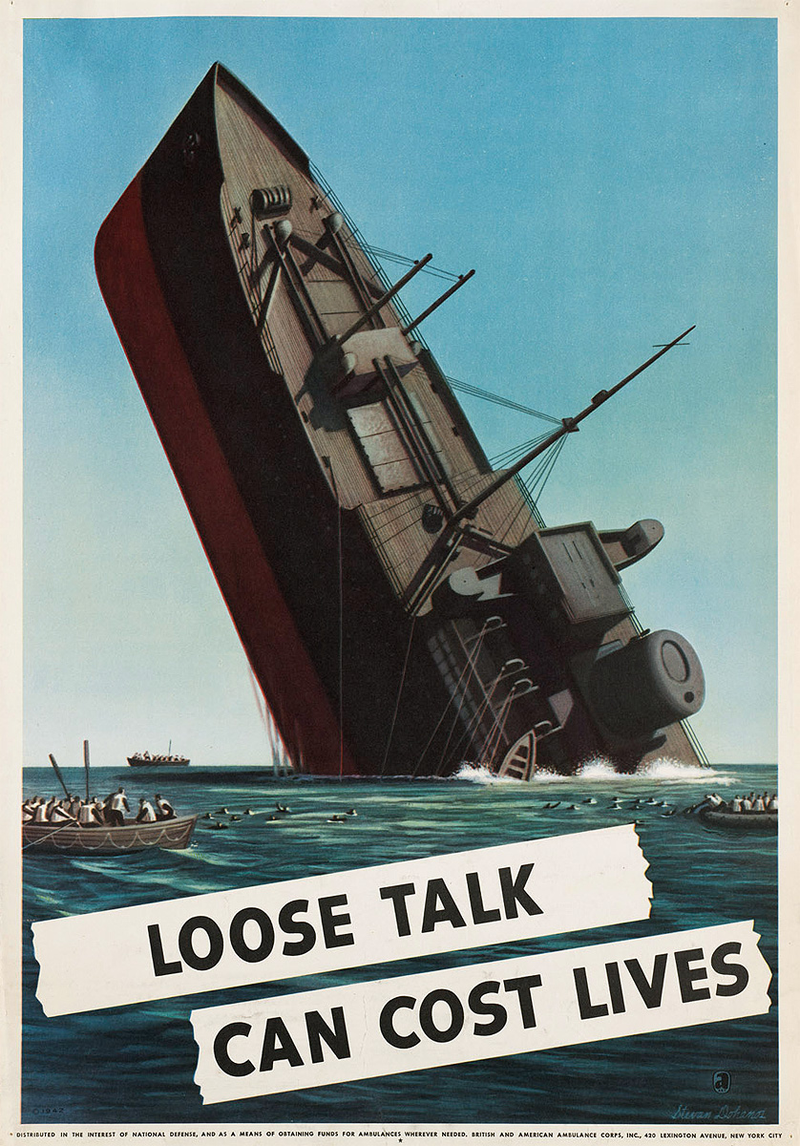 Illustration for article titled The Best Operations Security Propaganda Posters From World War II